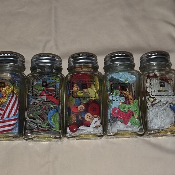 Colorful Craft Button and Ribbon Set - Picture 1 of 4